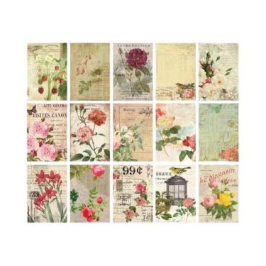 Imagem de Papel De Caderno Artístico Vintage Com 30 Folhas Para Decoração De Pla