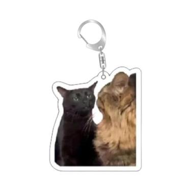 Imagem de Chaveiro De Gato Meme Confuso Falante 'Huh' Fofo Presente - NONE, BR-M
