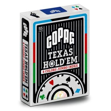 Imagem de Baralho De Poker Texas Hold’Em Naipe 4 Cores Verso Preto Cartas Copag Jogo Poker
