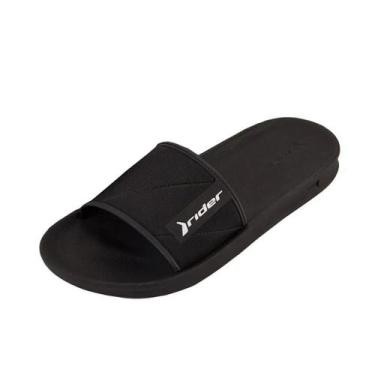 Imagem de Chinelo Slide Menino Conforto Leveza Clássico Rider Kids, Preto, Preto