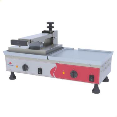 Imagem de Sanduicheira Elétrica Progás Pra-700 E 220V Com 2 Chapas E Prensa De Pão De Alumínio P43522