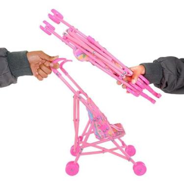 Imagem de Carrinho De Boneca Dobrável Menina Brinquedo - Fullcommerce