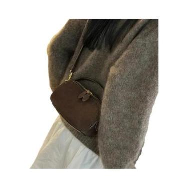 Imagem de Bolsa De Ombro Feminina De Couro Nobuck Para Outono/Inverno, Bolsa De 