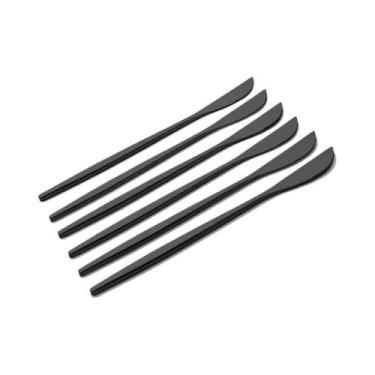 Imagem de Conjunto De Talheres De Aço Inoxidável Preto 4/6/12/16/24 Peças Conjun