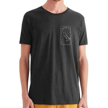 Imagem de Camiseta Reserva Masculina Cracked Screen Phone Preta-Masculino