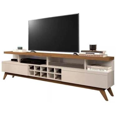 Imagem de Rack Vivare 180cm com Adega para Tv Até 70 Polegadas 2 Gavetas Germai 
