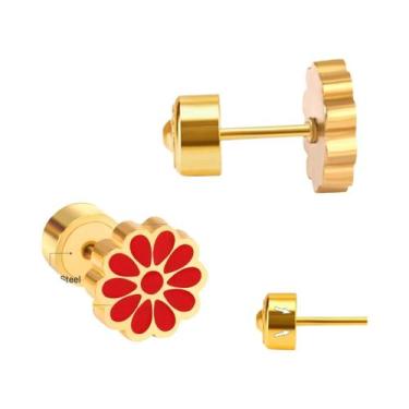 Imagem de Brincos De Coração Em Acrílico Para Meninas LUXUKISSKIDS Joias De Moda