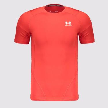 Imagem de Camisa de Compressão Under Armour HG Vermelha, G