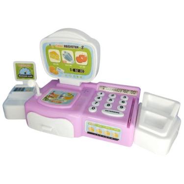 Imagem de Mini Caixa Registradora Mercadinho de Brinquedo Infantil Com Som e Luz