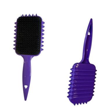Imagem de Escova Cabelo Raquete Modeladora Definidora Fitagem Cachos - - RIKABUN