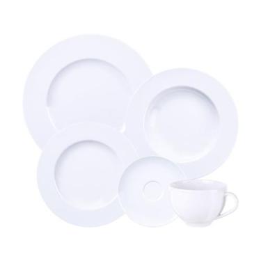 Imagem de Aparelho Jantar Tramontina Maria Augusta Porcelana 20 Peças, Branco