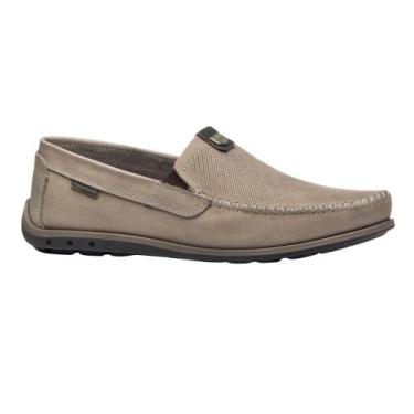 Imagem de Mocassim Pegada Washed Couro Cravo Masculino, 40, Areia