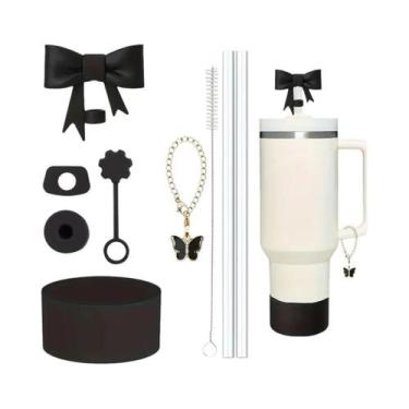 Imagem de Acessórios Para Copo Stanley 40oz: Kit 9 Peças Com Tampa De Silicone, 