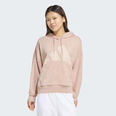 Imagem de Moletom Adidas Com Capuz Feminino, Rosa, M