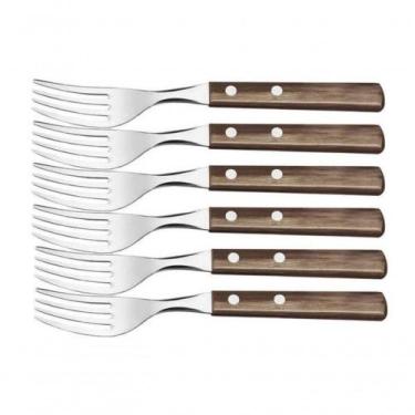 Imagem de Jogo De Garfos Tramontina Churrasco Polywood Castanho 6 Peças