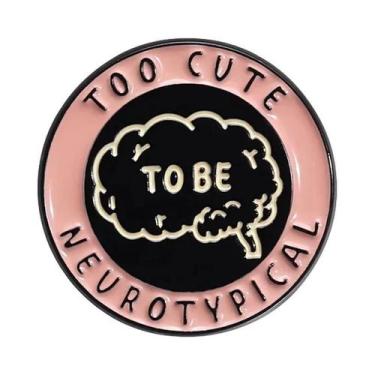 Imagem de Broches De Morango Esmaltados Personalizados Arco-Íris Neurodivergente