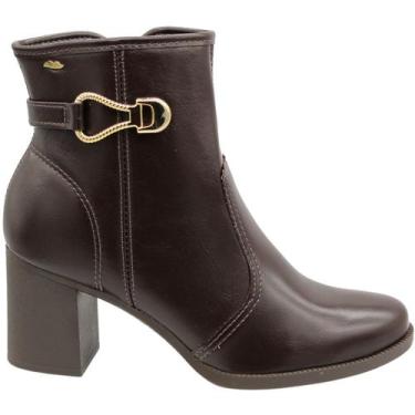 Imagem de Bota Casual Dakota Vieri Ristretto Aplique Salto Médio Grosso Feminina