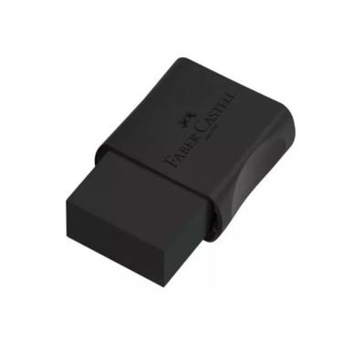 Imagem de Borracha Faber-Castell Max Black com Capa Protetora Livre de PVC para Apagamento Suave sem Manchas Preto