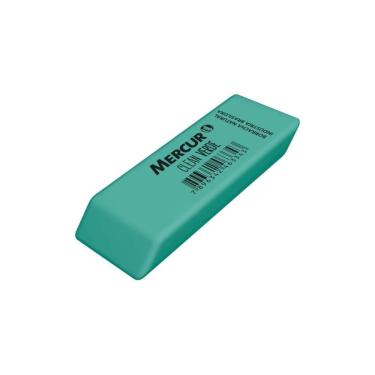 Imagem de Borracha Mercur Clean Color com Design Ergonômico e Extremidades Chanfradas para Uso Escolar e Profissional Verde