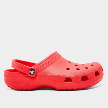 Imagem de Sandália Crocs Cayman Casual, Vermelho, Preto, 36
