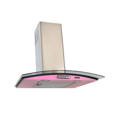 Imagem de Coifa de Parede Terim Vidro Curvo Duto Slim 60cm Inox com Filtro de Alumínio e Carvão Rosa 220V
