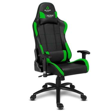 Imagem de Cadeira Gamer Alpha Gamer Vega, Até 130Kg, Cilindro de Gás 4, Braço Aj