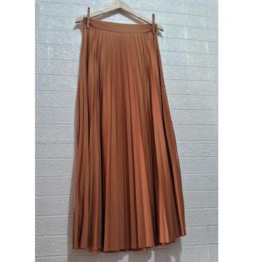 Imagem de Saia plissada longa moda evangélica casual elegante.  - New Beleza , C
