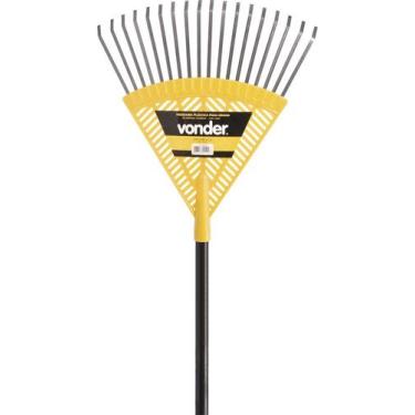Imagem de Vassoura para jardim plástica 18 dentes fixa - Vonder
