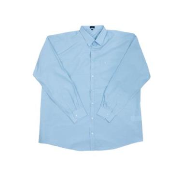 Imagem de Camisa Social LBL Masculina Plus Size Manga Longa Com Bolso Extra Gran