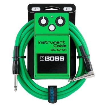 Imagem de Cabo Instrumentos P10/P10L 3 metros Boss BIC-10A-GN Verde