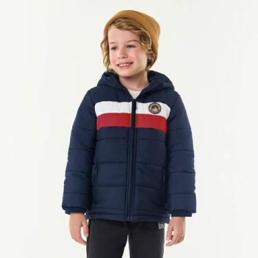 Imagem de Jaqueta Casaco Infantil Menino Forrada Inverno Trick Nick, Azul, 4