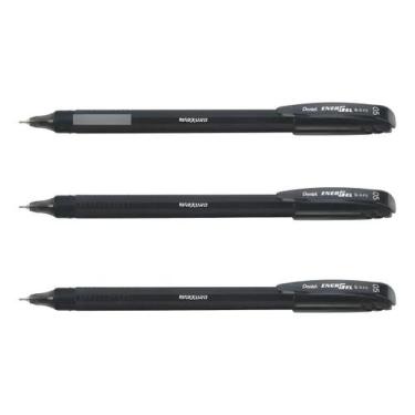 Imagem de Kit 3 Canetas PRETO Energel 0,5 Mm Makkuro PENTEL - BLN415-A