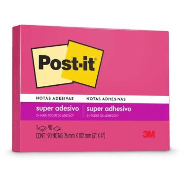 Imagem de Bloco de Recado POST-IT 76X102MM Rosa 90FLS. - 3M