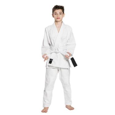 Imagem de Kimono Jiu Jitsu Infantil Trançadinho Branco First New Pretorian, Bran