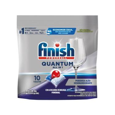 Imagem de Detergente para Lava Louças em Tabletes Finish Quantum All in 1 com 10