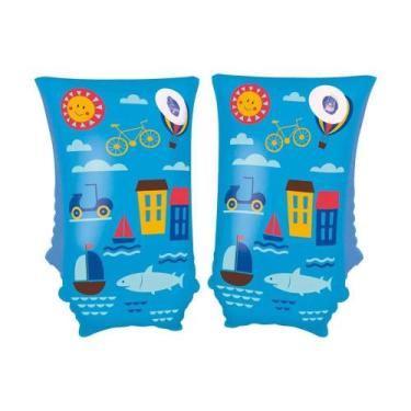 Imagem de Boia de Braço Infantil Inflável 30cm Segurança Mor -, Azul
