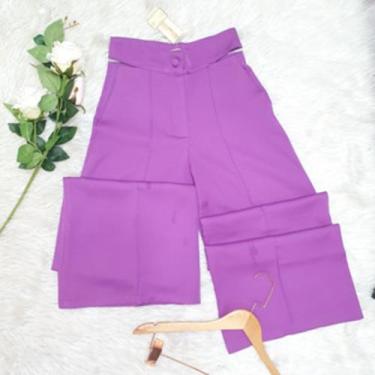 Imagem de Doutoras Modas Calça Alfaiataria Pantalona 8418, Roxo, M