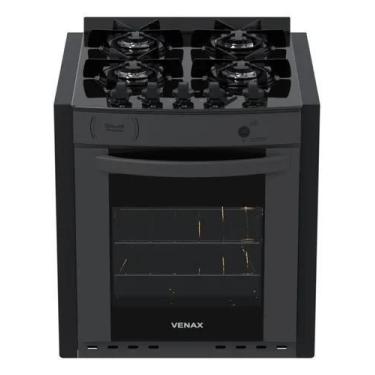 Imagem de Fogão de Embutir 4 Bocas a Gás Grafite  Forno 51,8L, Design Moderno e 