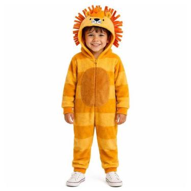 Imagem de Macacão Infantil Tiptop Fleece Apeluciado Leão Amarelo 20120, 01, Amar