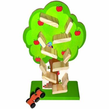 Imagem de Trilha Escorrega Brinquedo Educativo de Madeira Arvore - Brinqmutti