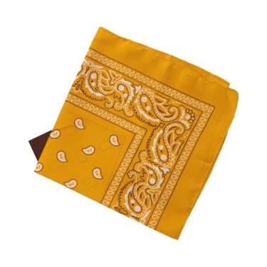 Imagem de Bandana Unissex Estampada Paisley Para Cabelo, Lenço Quadrado Esportiv