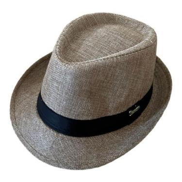 Imagem de Chapéu Panamá Fedora Verão Praia Masculino Feminino Unissex Aba Curta 