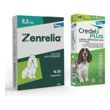 Imagem de Kit Zenrelia 8,5mg + Credeli Plus 450mg 11 a 22kg 1 Comp - Elanco