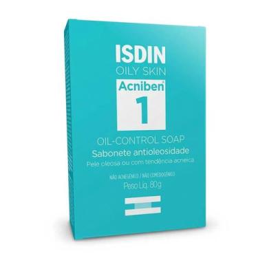 Imagem de Sabonete Facial Antioleosidade em Barra Isdin Oily Skin Acniben 1 Oil 
