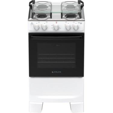 Imagem de Fogão 4 Bocas Mônaco Plus Mesa Inox Atlas, Branco, Bivolt