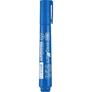 Imagem de Marcador Permanente Recarregável EverMark Azul - Tilibra