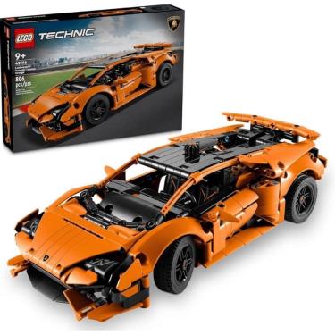Imagem de Brinquedo de Montar Lego 42196 com Detalhes Autênticos do Lamborghini Huracán Tecnica e Motor V10 Laranja Lego 806 Peças
