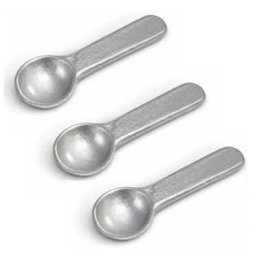 Imagem de Kit 3 Pegador Colher Sorvete Açaí Concha Alumínio Resistente - MK Uten