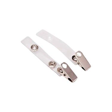 Imagem de Clip Jacaré ou Clip com Alça Leitosa para Crachá 25 Und