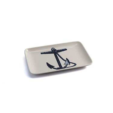 Imagem de Thomas Paul Bandeja de servir saboneteira Anchor, 16,5 cm x 11,4 cm, azul-marinho